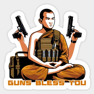 Gun Bless You Sticker